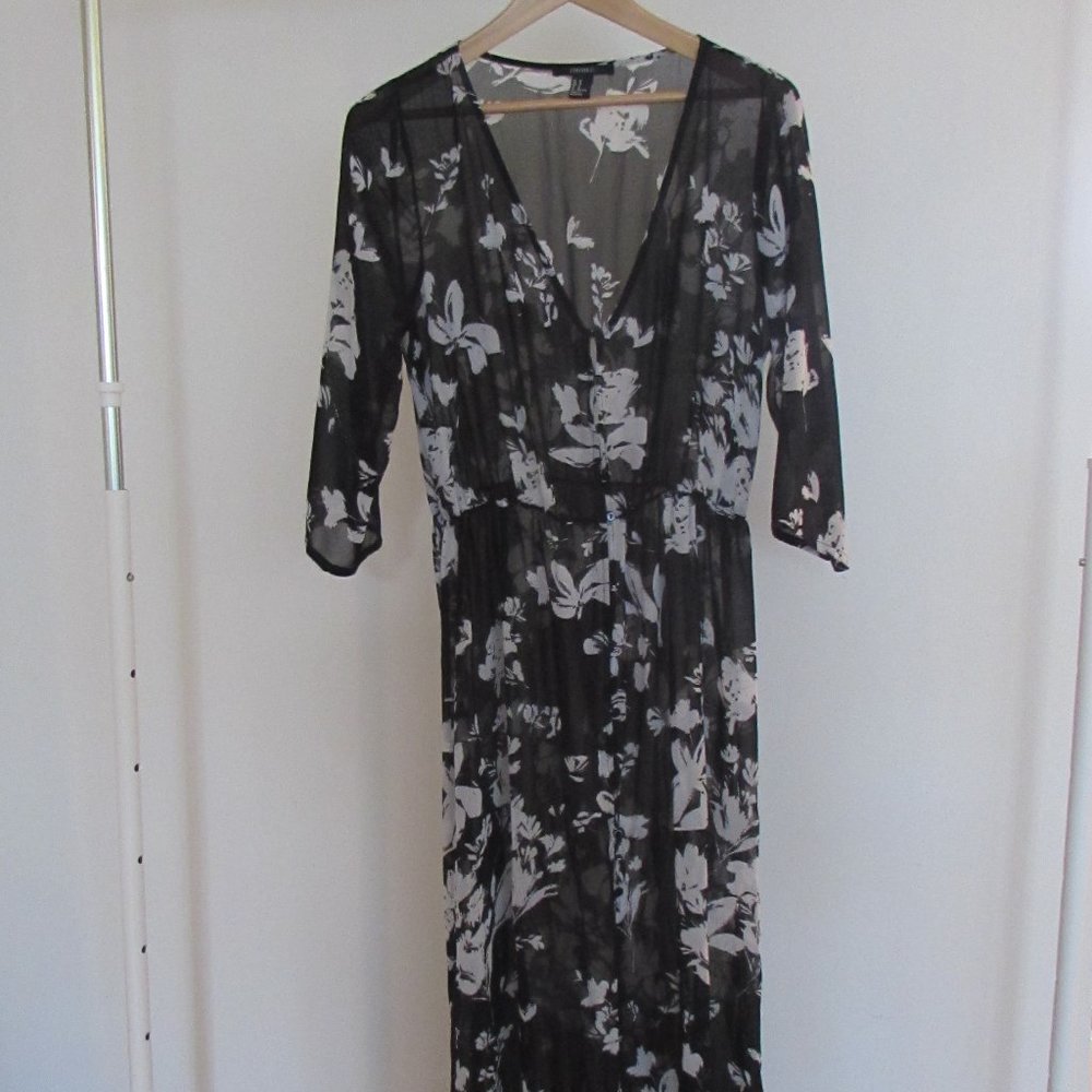 Sheer Floral Maxi Dress